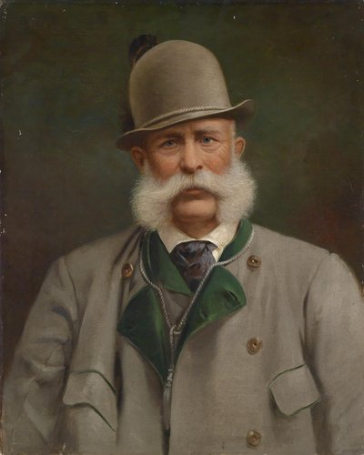 Portrait of the Old Emperor in Ischl Hunting Outfit by Unbekannt Unbekannt